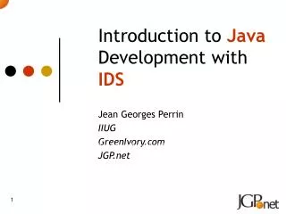 Introduction to Java Development with IDS