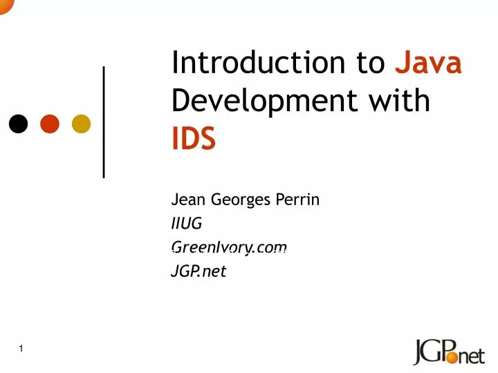 introduction to java development with ids