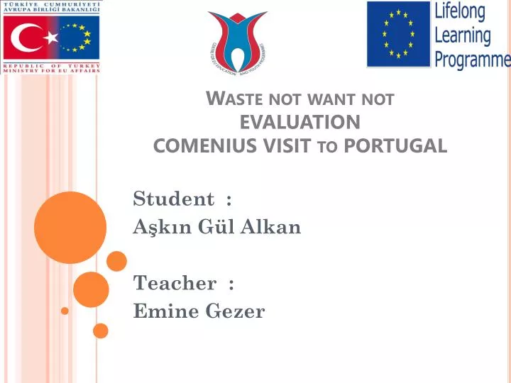 waste not want not evaluation comenius visit to portugal