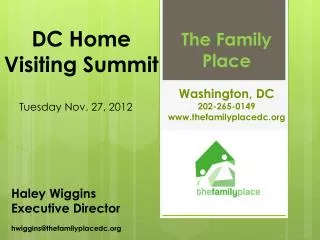 DC Home Visiting Summit Tuesday Nov. 27, 2012