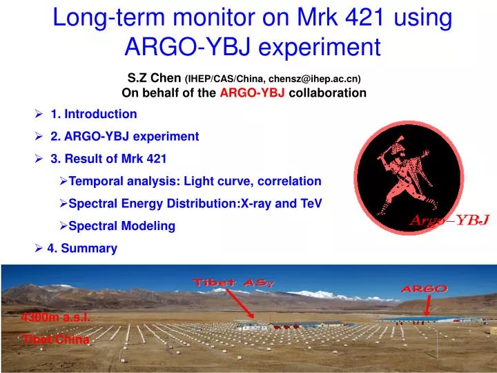 long term monitor on mrk 421 using argo ybj experiment