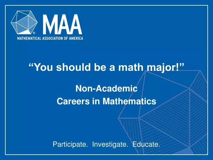 you should be a math major