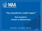 “You should be a math major!” - slide 1