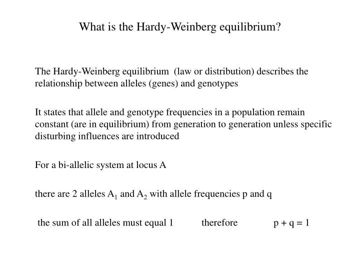 what is the hardy weinberg equilibrium