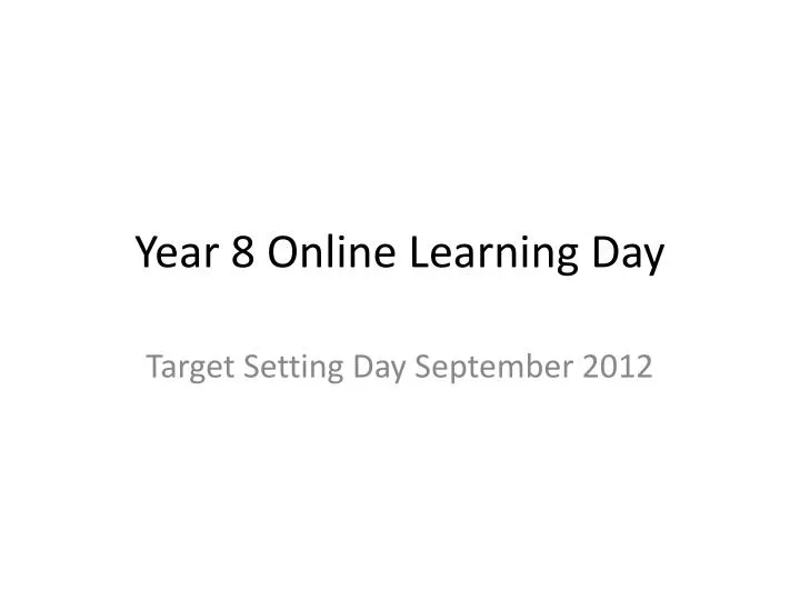 year 8 online learning day