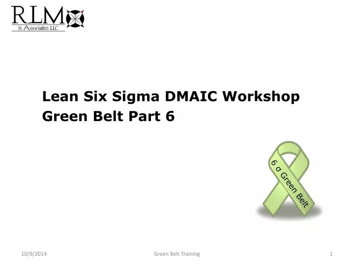 lean six sigma dmaic workshop green belt part 6