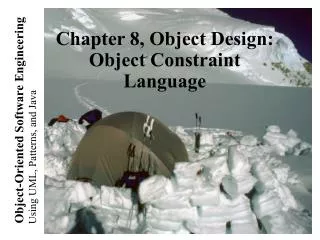 Chapter 8, Object Design: Object Constraint Language