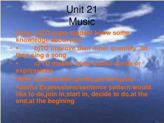 Unit 21 Music
