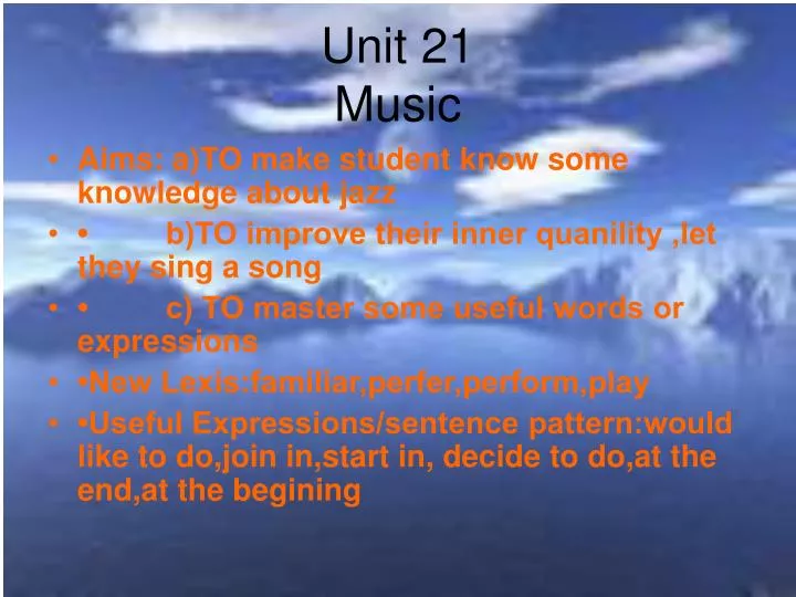 unit 21 music