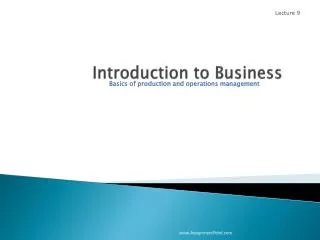 Introduction to Business