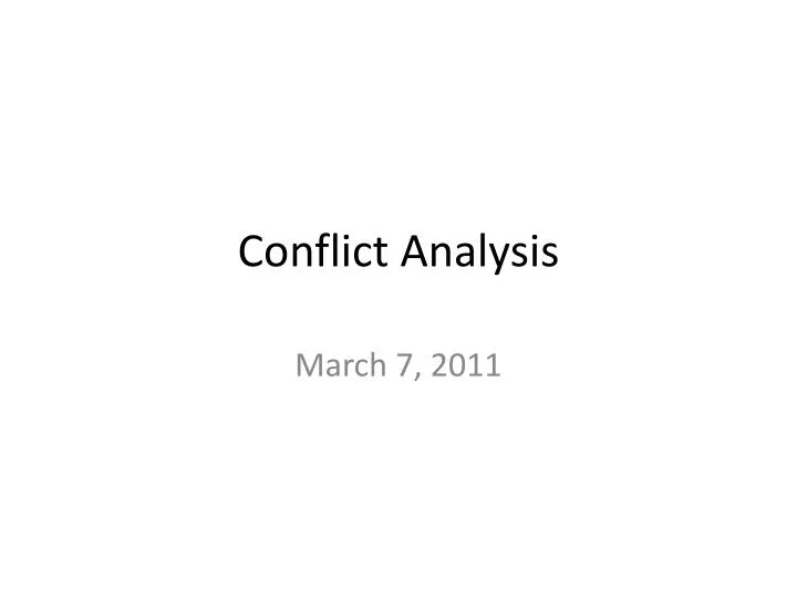 conflict analysis