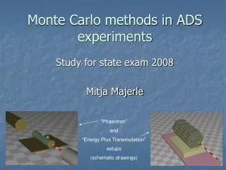 Monte Carlo methods in ADS experiments