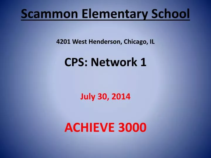 scammon elementary school 4201 west henderson chicago il cps network 1