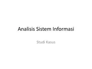 analisis sistem informasi