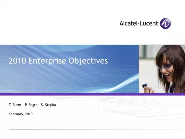 2010 enterprise objectives