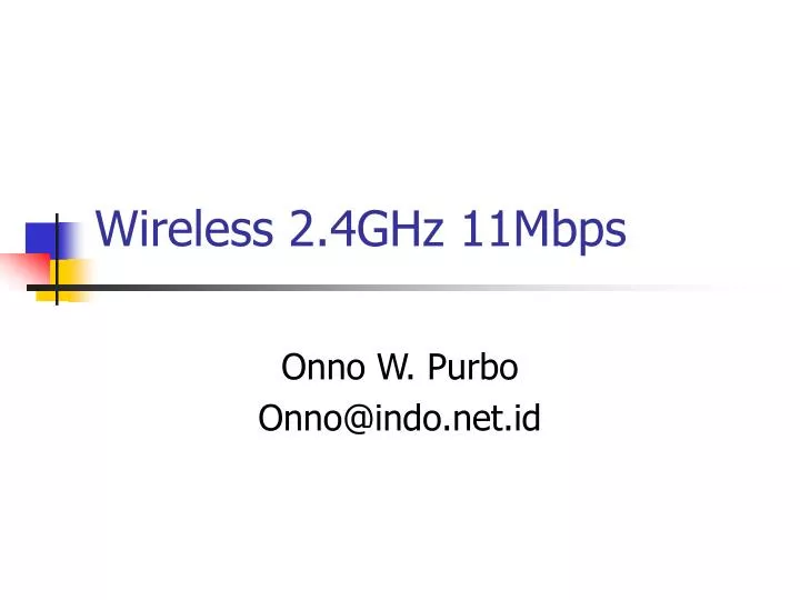 wireless 2 4ghz 11mbps