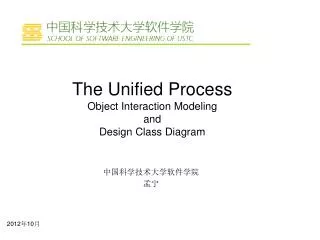 The Unified Process Object Interaction Modeling and Design Class Diagram