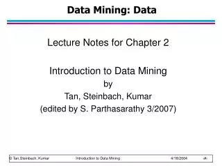 Data Mining: Data