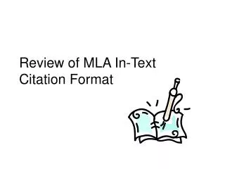 Review of MLA In-Text Citation Format