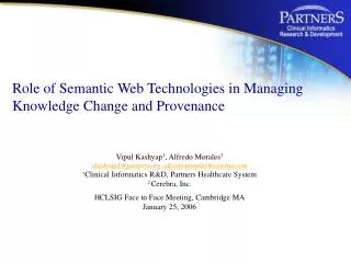 Role of Semantic Web Technologies in Managing Knowledge Change and Provenance