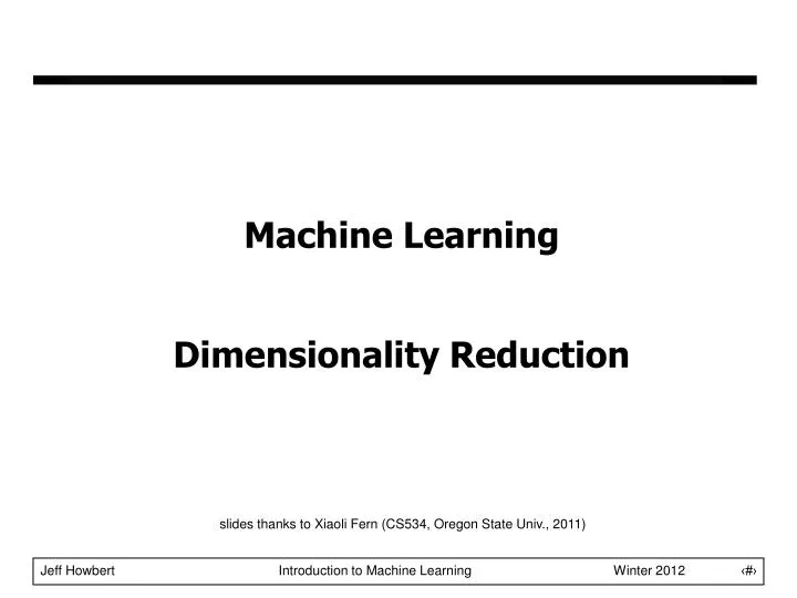 machine learning dimensionality reduction