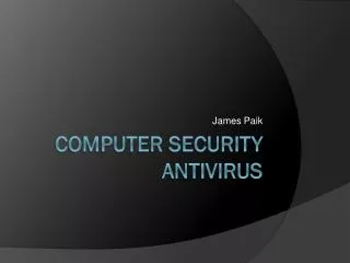 Computer Security Antivirus