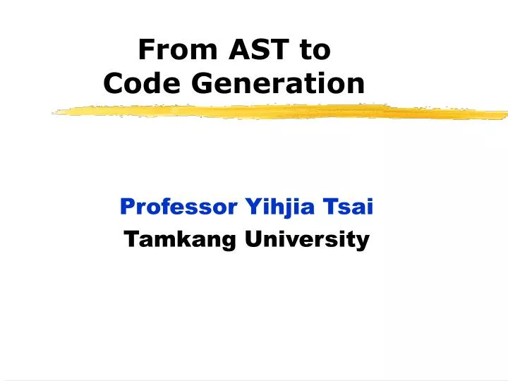 from ast to code generation