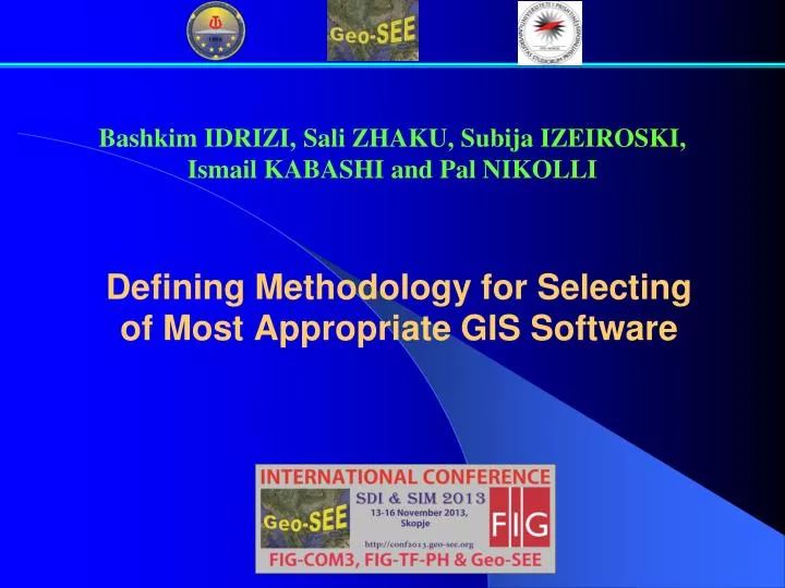 defining methodology for selecting of most appropriate gis software