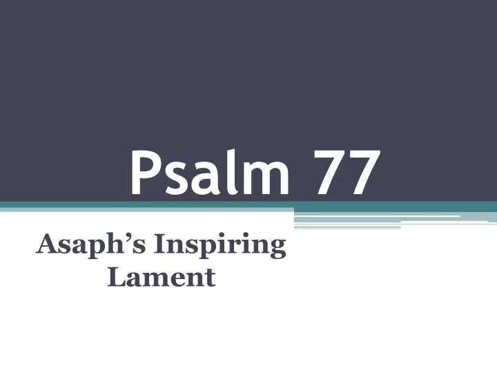 psalm 77