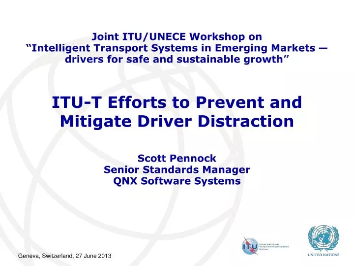 itu t efforts to prevent and mitigate driver distraction