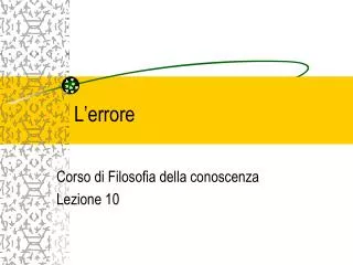 l errore