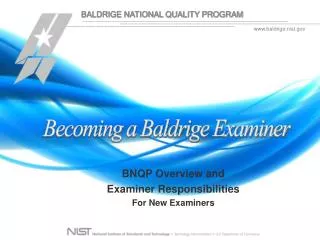 Becoming a Baldrige Examiner