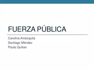 fuerza p blica