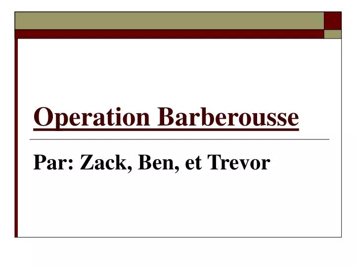 operation barberousse