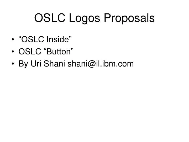 oslc logos proposals