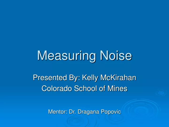 measuring noise