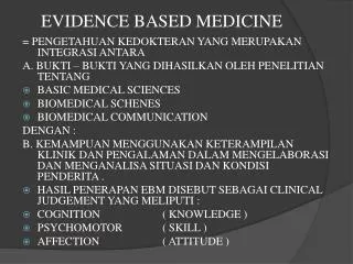 evidence based medicine