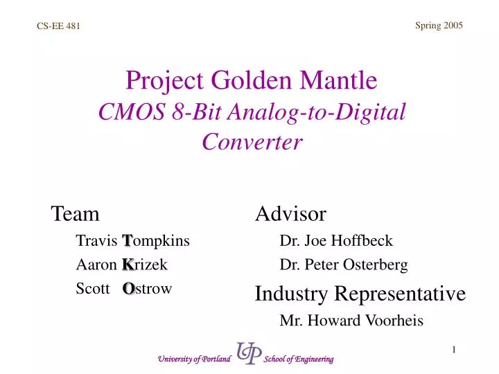project golden mantle cmos 8 bit analog to digital converter