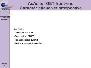 asad for get front end caract ristiques et prospective