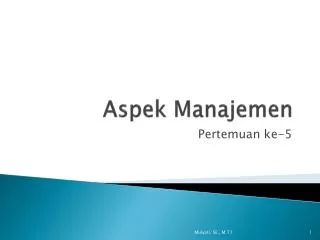 aspek manajemen