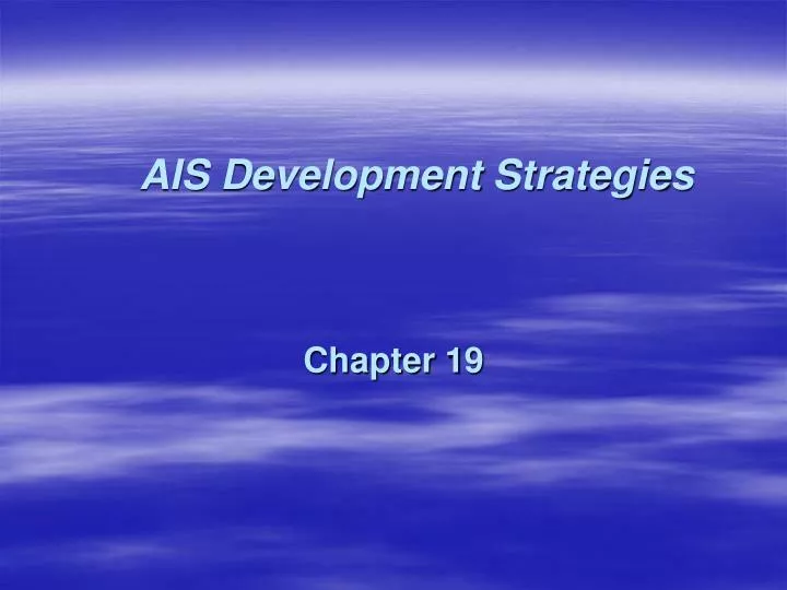 ais development strategies