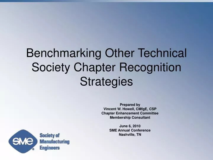 benchmarking other technical society chapter recognition strategies