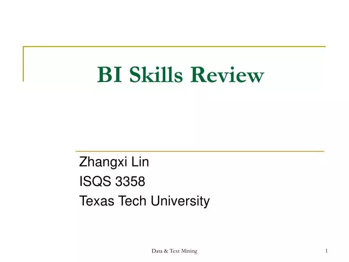 bi skills review
