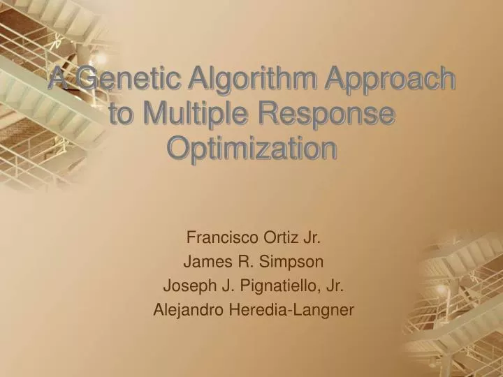 a genetic algorithm approach to multiple response optimization