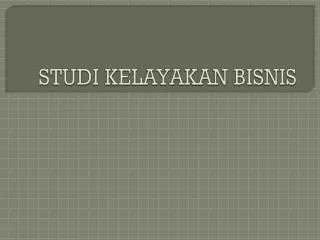 studi kelayakan bisnis