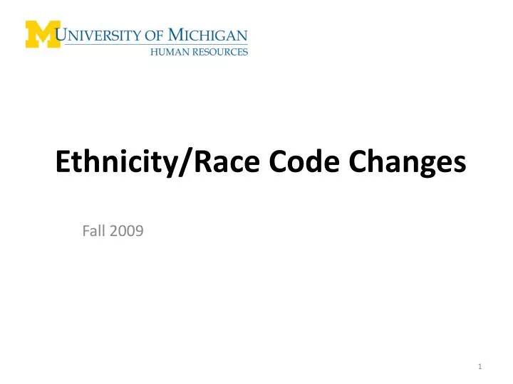 ethnicity race code changes