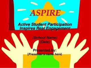 ASPIRE Active Student Participation Inspires Real Engagement (School Name) (Date) Presented by: