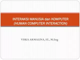 interaksi manusia dan komputer human computer interaction