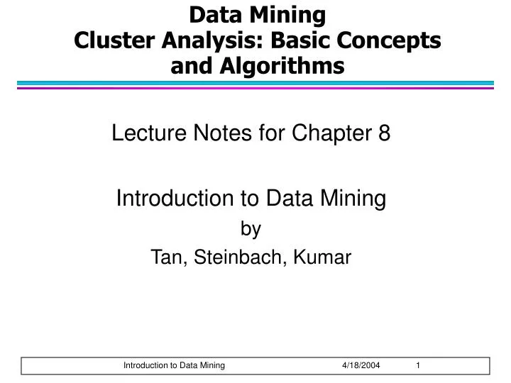 data mining cluster analysis basic concepts and algorithms