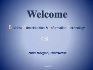 Nina Morgan, Instructor